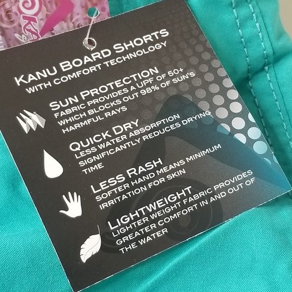 Kanu Surf Womens Marina Active Swim Board Short Teal Size 4 - Picture 6 of 8